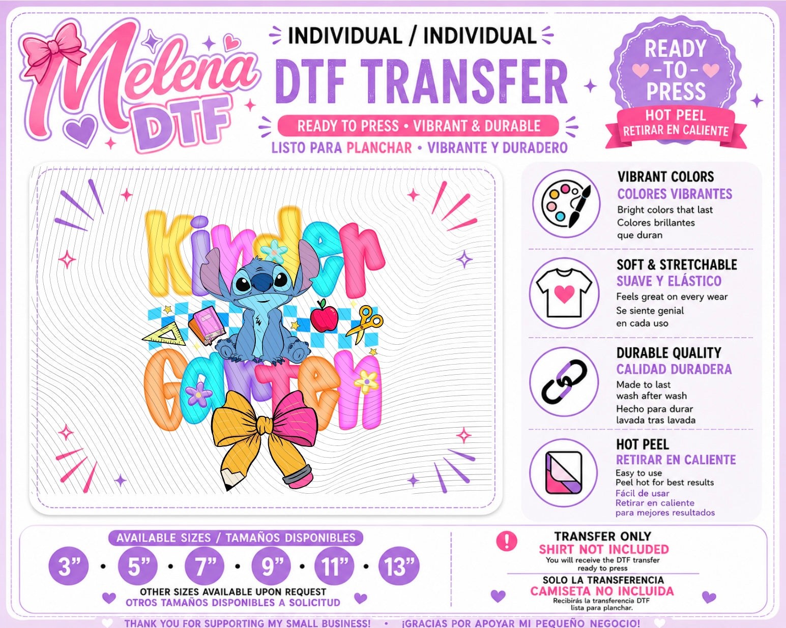 Stitch Kindergarden Tranfer