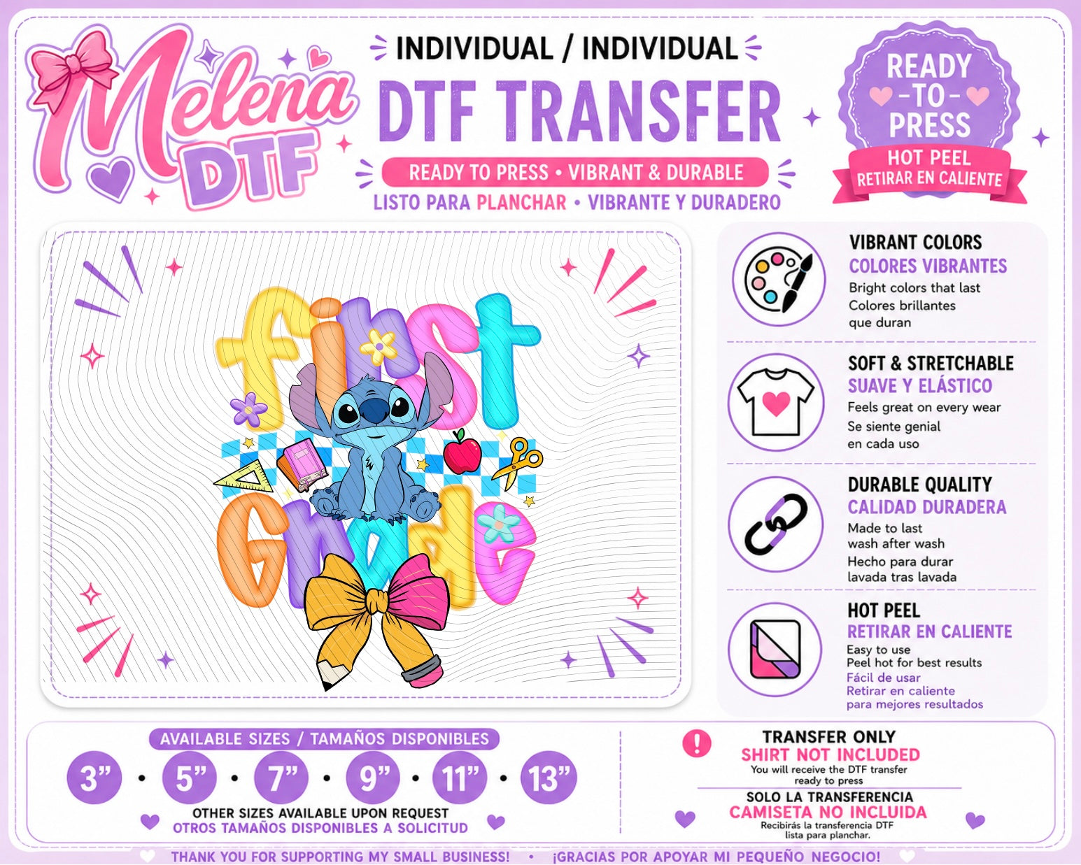 Stitch 1st Grade Tranfer